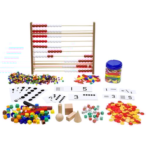 The Eureka Math basic kit for Grade 1 only includes the most essential items for a class of 24 students.