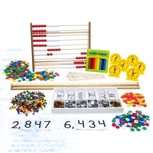 The Eureka Math basic kit for Grade 2 only includes the most essential items for a class of 24 students.