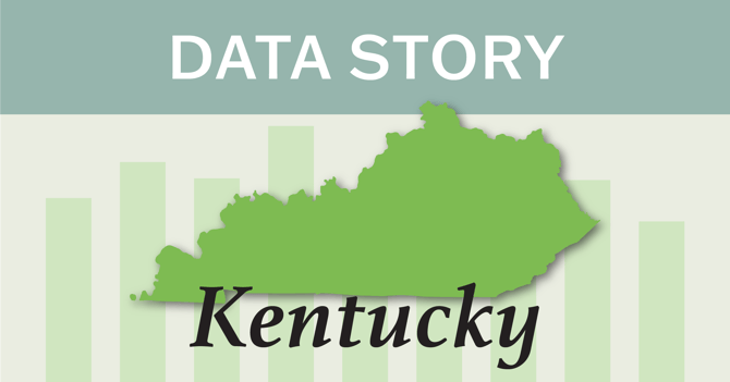 Outline of the state of Kentucky. 