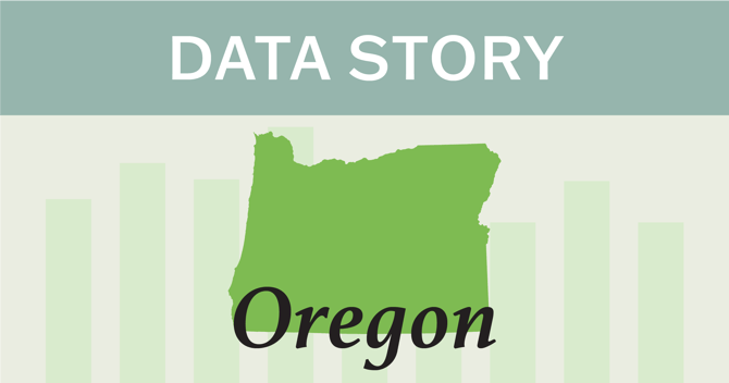 Outline of the state of Oregon.