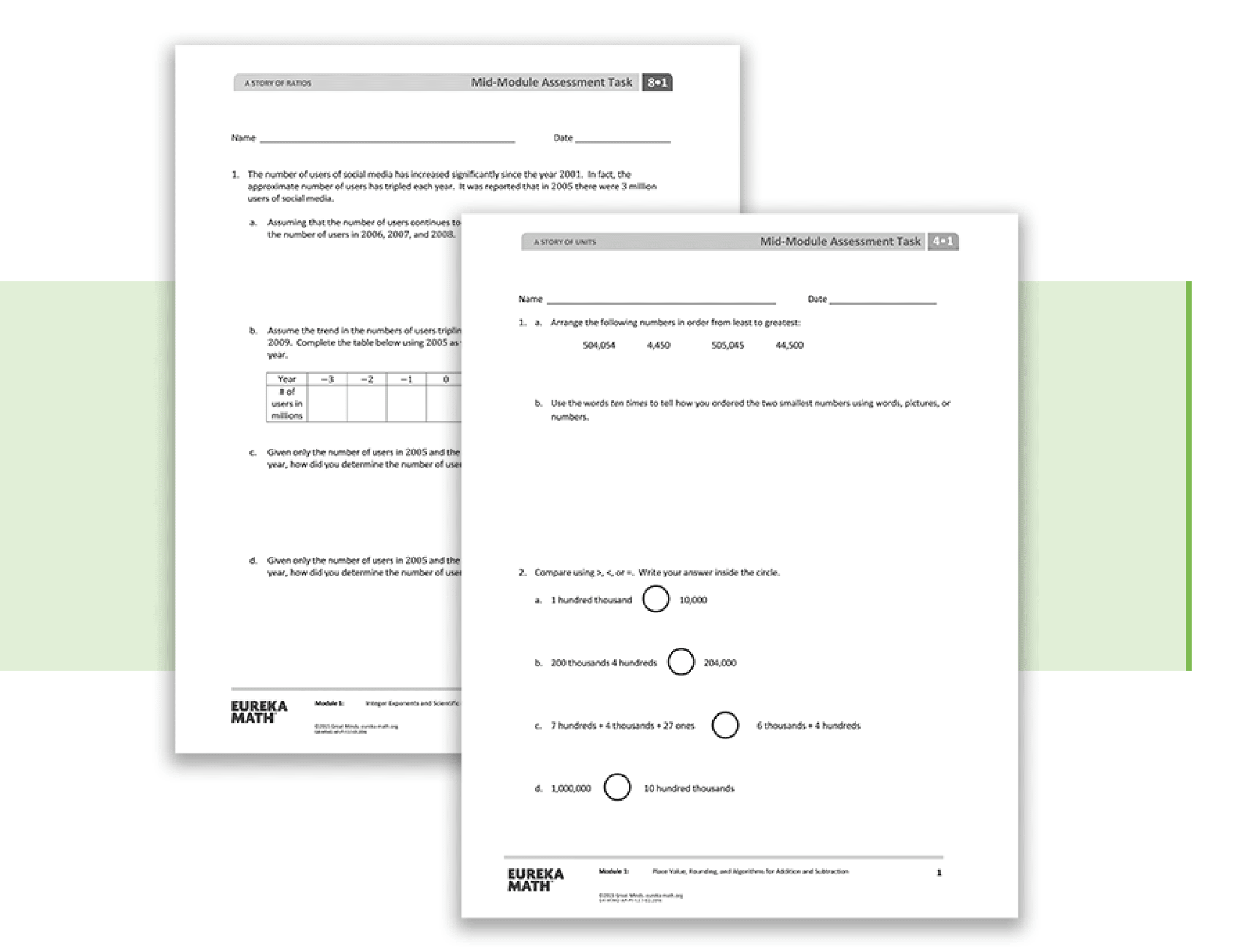 Eureka Math - Mid-Module Assessment Eureka Math - Mid-Module Assessment