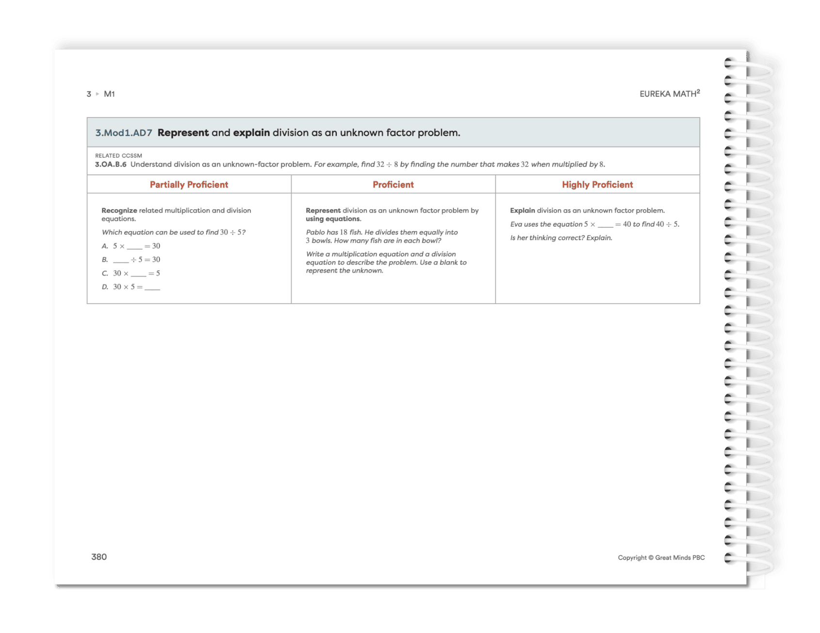Achievement Descriptor - Book Image - Grade 3 Teach Book Module 1 page 380