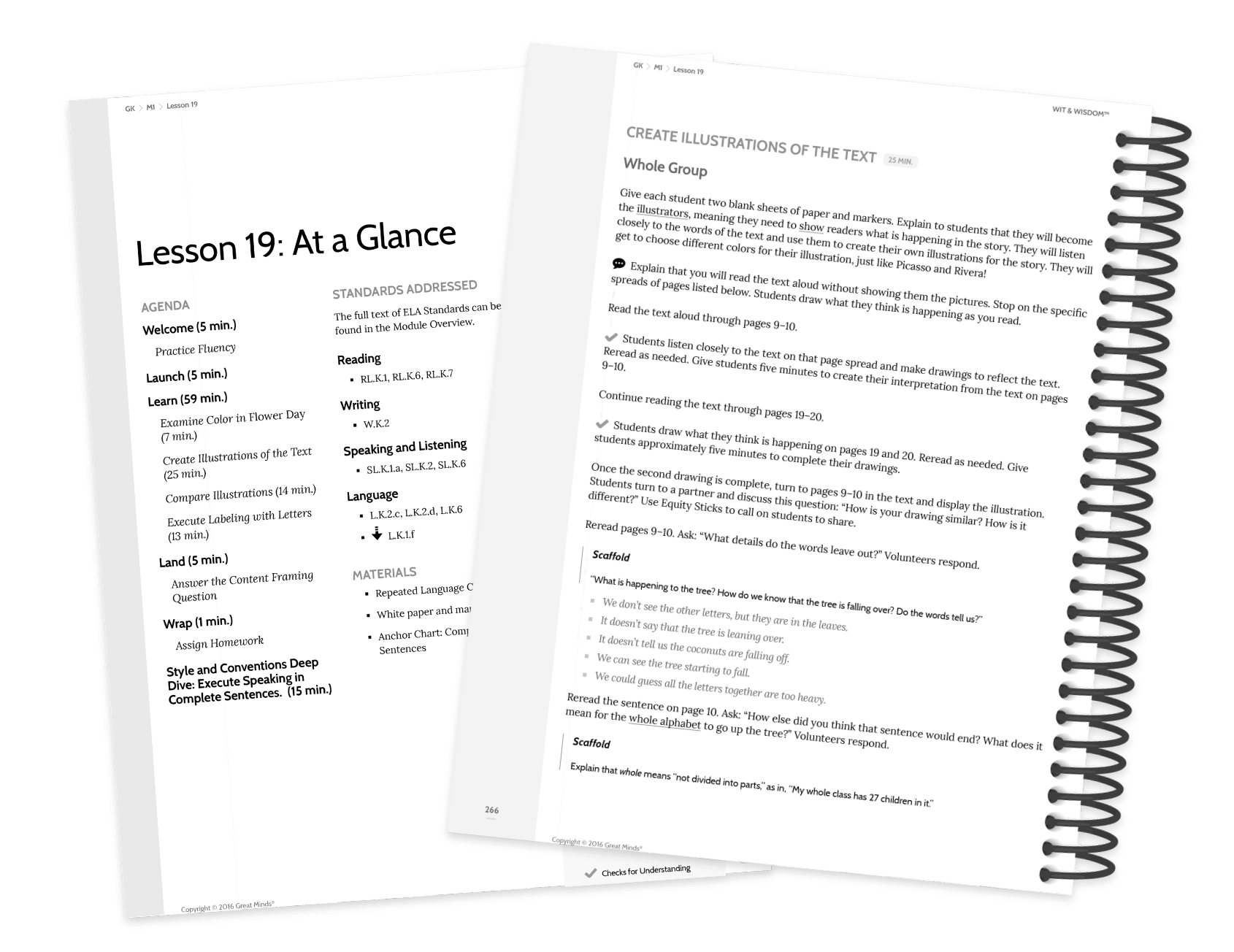Sample Wit & Wisdom Lesson Grade K Module 1 Lesson 19